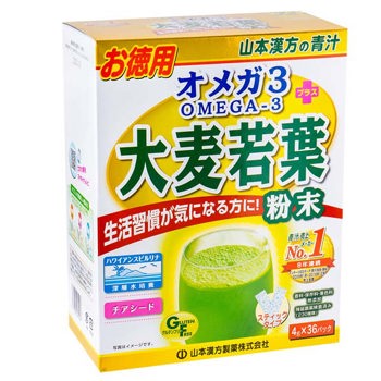 山本漢方 奇亞籽大麥若葉粉4gx36袋《日藥本舖》【金石堂、博客來熱銷】