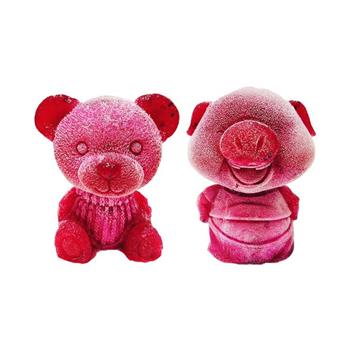 樂活e棧－療癒系蒟蒻冰晶月餅－初吻熊心動豬組2入x2組（全素 甜點 冰品 水果）