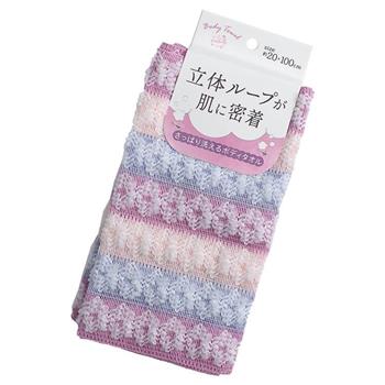 日本進口立體環狀花紋沐浴巾-20x100cm-6條【金石堂、博客來熱銷】