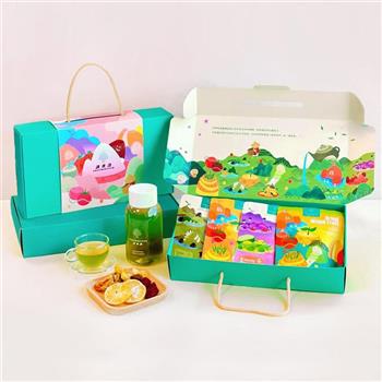 【講果語】茶香果韻禮盒_果乾果茶4入組(柑甜蜜香紅、翡翠香檸綠、綜合果乾、愛文芒果乾)