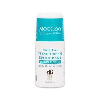 澳洲MooGoo慕爾果-爽身淨味滾珠式草本體香劑60g/罐-檸檬香桃(綠標)(無鋁除臭劑/身體清新香露/腋下消臭石/掩飾酸臭汗味/適用全膚質)