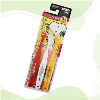 日本製 EBISU 兒童牙刷-史努比-2~6歲-3支入x2組