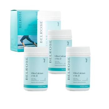 澳洲奧倍美 Belrose 鈣+維他命D3錠(4瓶 90顆/瓶) 即期品-2025年11月到期