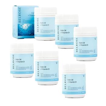 澳洲Belrose 魚油+維他命D膠囊(6入組 60顆/瓶) 即期品-2025年11月到期