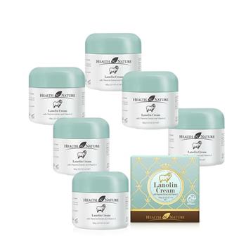 澳洲HEALTH NATURE 美肌綿羊霜含胎盤素維他命E(6入組 100g/罐) 即期品-2026年10月到期