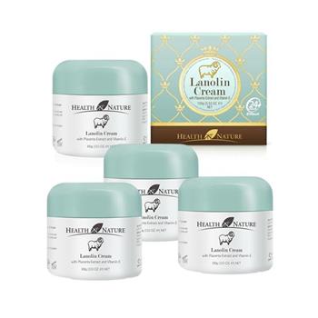 澳洲HEALTH NATURE 美肌綿羊霜含胎盤素維他命E(4入組 100g/罐) 即期品-2026年10月到期