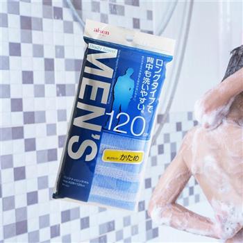 日本製 AISEN 男士加長適粗沐浴澡巾-28x120cm-2入