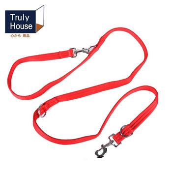 【Truly House】寵物高強度牽引繩 一拖二/牽繩/遛狗/狗繩 (三色任選)