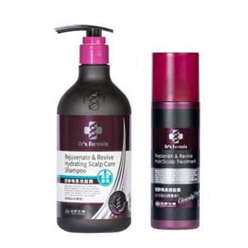 《台塑生醫》Dr’s Formula逆齡喚黑洗髮精(柔韌保濕款/強韌豐盈款)580g+逆齡喚黑護髮素(升級版)300g