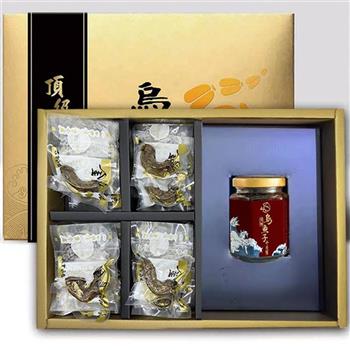 晶鱻烏金 炭烤烏魚腱+烏金干貝醬 金賞禮盒+提袋