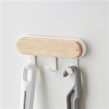 磁吸木質3勾掛架-2入