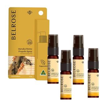 澳洲澳倍美 Belrose 麥蘆卡蜂膠口腔噴劑-(4 入組 25ml/瓶)