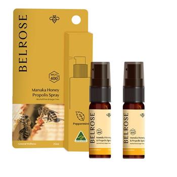 澳洲澳倍美 Belrose 麥蘆卡蜂膠口腔噴劑-(2 入組 25ml/瓶)
