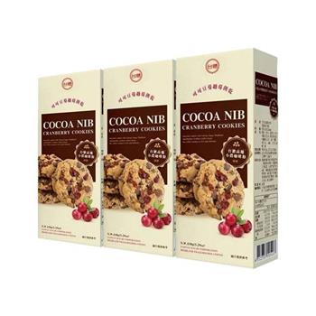 【台糖】可可豆蔓越莓餅乾15gx8入/盒x3盒