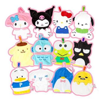 【日本 Sanrio 三麗鷗 】 人物擦手巾 (8款可選) 三麗鷗周邊 擦手巾 擦手毛巾 擦手吊飾