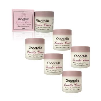 【澳洲 Chantelle】綿羊霜含葡萄籽油及維他命E (6入組 120ml/罐)