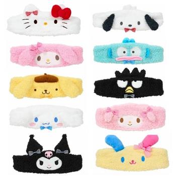 【日本 Sanrio 三麗鷗】人物造型髮帶 (10款可選) 凱蒂貓 庫洛米 美樂蒂 帕洽狗 人魚漢頓 酷企鵝 布丁狗