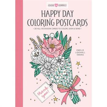 Happy Day Coloring Postcards
