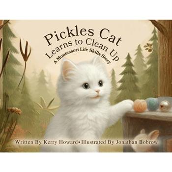 Pickles Cat Learns to Clean Up