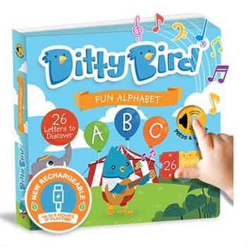 Ditty Bird ABC Fun Alphabet Interactive Sound Book for Toddlers 1- 3 Musical Books for Preschoolers Early Learning Toy