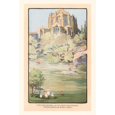 Vintage Journal Painting of St. John the Divine Cathedral, New York City
