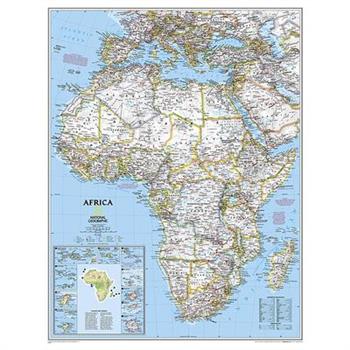 National Geographic: Africa Classic Enlarged Wall Map - Laminated (35.75 X 46.25 Inches)