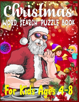 Christmas word search puzzle book for Kids ages 4-8