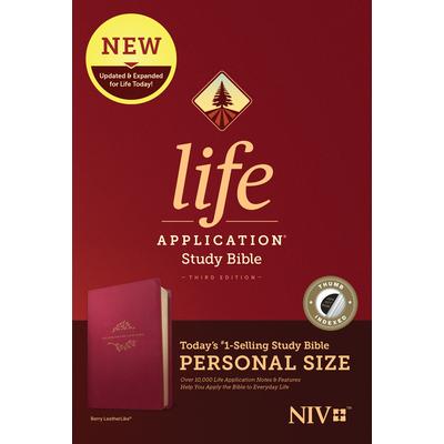 NIV Life Application Study Bible Third Edition Personal Size (Leatherlike Berry Indexe