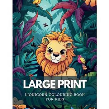 Large Print Lionicorn Colouring Book For Kids