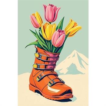 Notebook Floral Ski boots