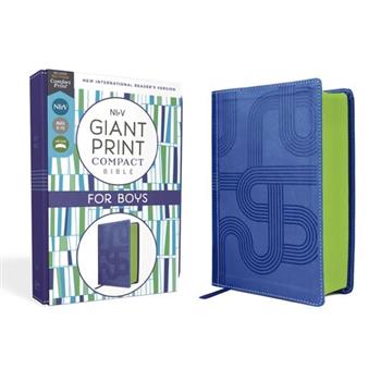 Nirv, Giant Print Compact Bible for Boys, Leathersoft, Blue, Comfort Print