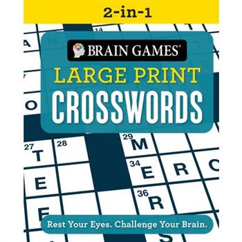 Brain Games 2-In-1 - Large Print Crosswords