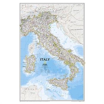 National Geographic: Italy Classic Wall Map - Laminated (23.25 X 34.25 Inches)