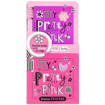 Shiny Vinyl Stroller Books Set - Pink