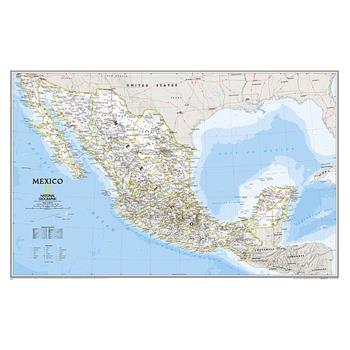 National Geographic: Mexico Classic Wall Map - Laminated (34.5 X 22.5 Inches)