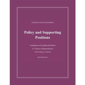 United States Government Policy and Supporting Positions (Plum Book) 2020