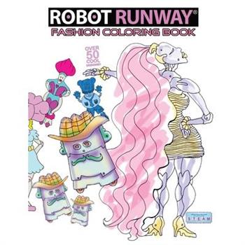Robot Runway Fashion Coloring Book