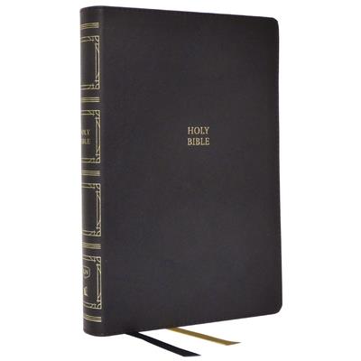 Kjv, Paragraph-Style Large Print Thinline Bible, Leathersoft, Black, Red Letter, Thumb Indexed, Comfort Print