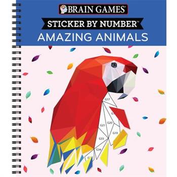 Brain Games - Sticker by Number: Amazing Animals (Geometric Stickers)