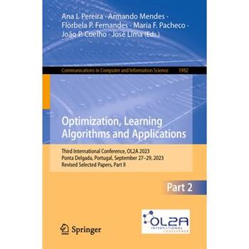 Optimization, Learning Algorithms and Applications