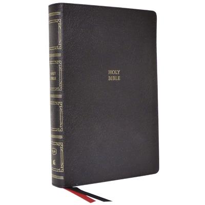 Kjv, Paragraph-Style Large Print Thinline Bible, Genuine Leather, Black, Red Letter, Thumb Indexed, Comfort Print