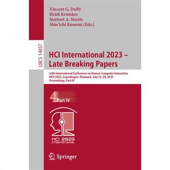 Hci International 2023 - Late Breaking Papers