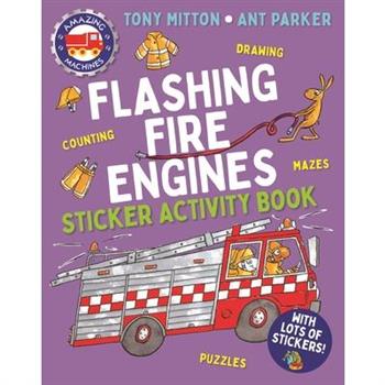 Amazing Machines Flashing Fire Engines Sticker Activity Book