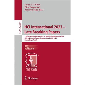 Hci International 2023 - Late Breaking Papers