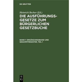 Erg瓣nzungsband Und Gesammtregister, Teil 1