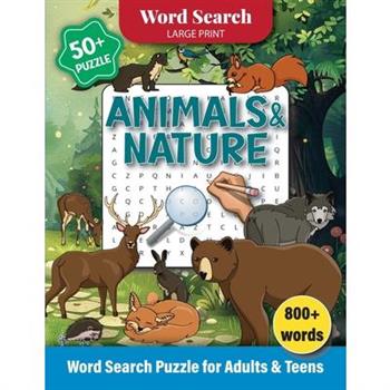 Animals & Nature Word Search Puzzle for Adults and Teens