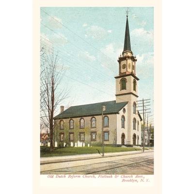 Vintage Journal Old Dutch Church, Brooklyn, New York City