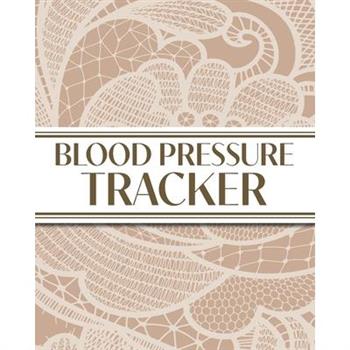 XL Large Print 1-Year Blood Pressure Tracker (Beige Lace)