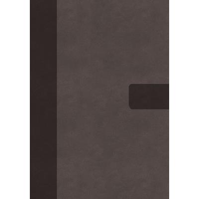 Niv, Super Giant Print Reference Bible, Leathersoft, Gray, Red Letter, Thumb Indexed, Comfort Print