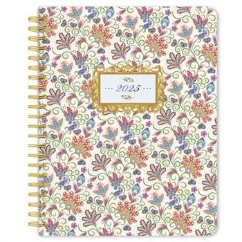 Tuscan Delight 2025 6 X 7.75 Inch Weekly Desk Planner Foil Stamped Cover